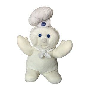 Vintage 1987 Dakin Poppin Fresh Plush Puppet 16" Pillsbury Doughboy Collectible